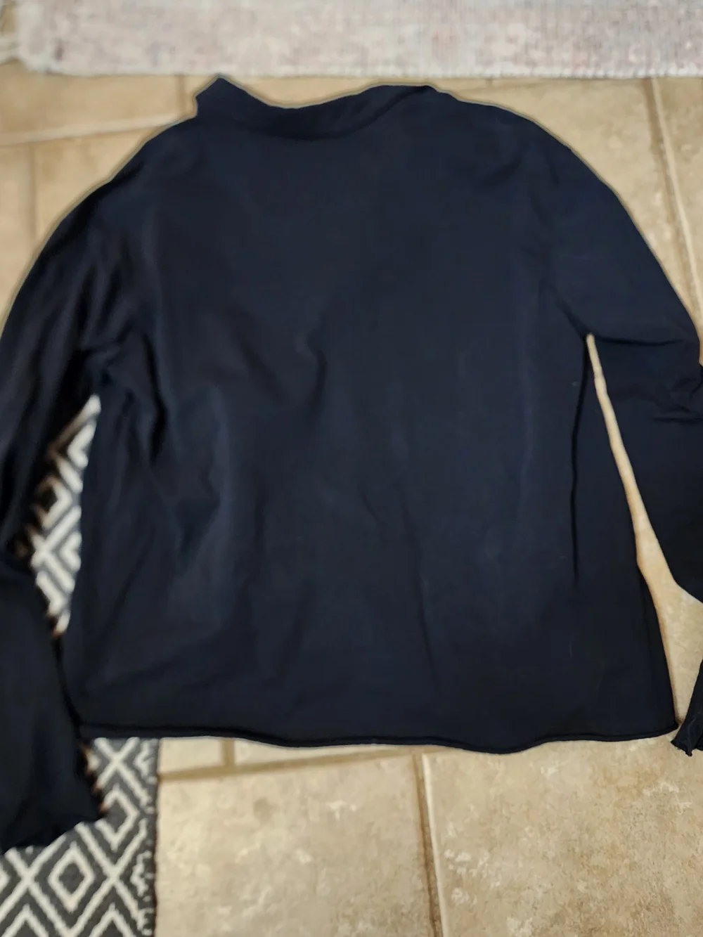 Frank & Eileen British Navy Patrick Long-Sleeve Cotton V Neck Top Sz SMALL - Picture 7 of 9